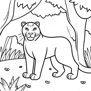 Pagina Para Colorir Bagheera Majestosa Na Selva 74546-61503