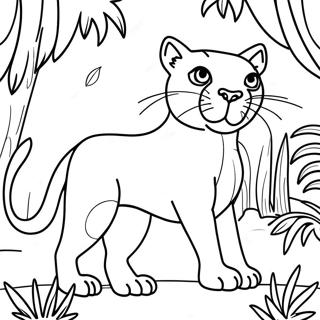 Pagina Para Colorir Bagheera Majestosa Na Selva 74546-61504