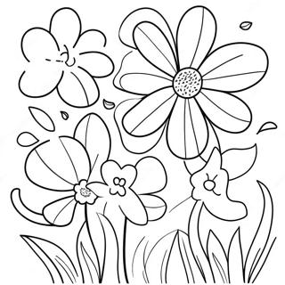 Pagina Para Colorir De Flores Coloridas Da Primavera 74616-61557