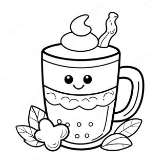 Pagina Para Colorir De Caneca De Chocolate Quente Fofa 7474-6076