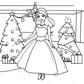 Pagina Para Colorir Da Barbie No Natal 7554-6139