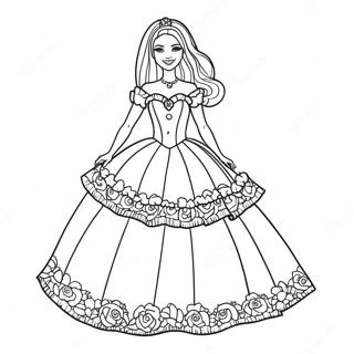 Pagina Para Colorir Da Barbie Com Traje Festivo 7555-6143