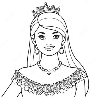 Pagina Para Colorir Da Barbie Com Traje Festivo 7555-6144