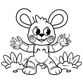 Pagina Para Colorir Do Personagem Spring Trap Fofo 7575-6160