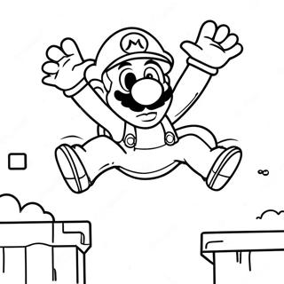 Luigi Pulando Na Pagina Para Colorir Do Super Mario 3d World 7615-6189