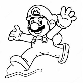 Luigi Pulando Na Pagina Para Colorir Do Super Mario 3d World 7615-6191