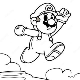 Luigi Pulando Na Pagina Para Colorir Do Super Mario 3d World 7615-6192