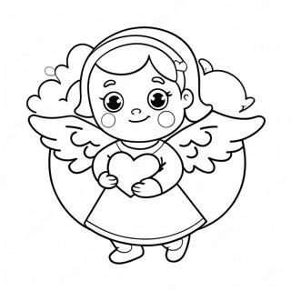 Pagina Para Colorir Do Anjo Fofo Segurando Um Coracao 7625-6200