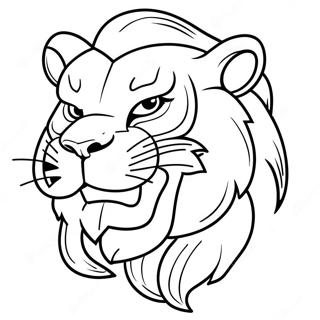 Pagina Para Colorir Do Mascote Dos Detroit Lions 7645-6214