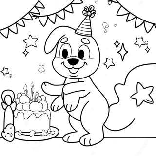 Pagina Para Colorir Da Celebracao De Aniversario Do Bluey 7664-6228