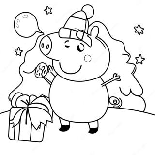 Pagina Para Colorir Do Natal Da Peppa Pig 7834-6363