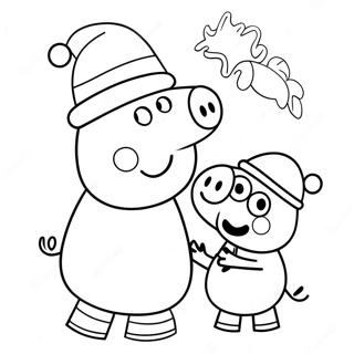 Pagina Para Colorir Da Peppa Pig Com Chapeu De Papai Noel 7835-6367