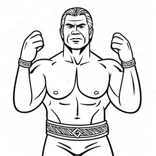 Pagina Para Colorir Da Pose De Acao Do Superastro Da Wwe 7845-6375