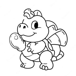 Pagina Para Colorir Do Koopa Fofo Com Uma Casca 7905-6421