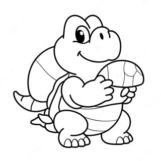 Pagina Para Colorir Do Koopa Fofo Com Uma Casca 7905-6422