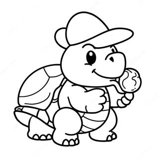 Pagina Para Colorir Do Koopa Fofo Com Uma Casca 7905-6424