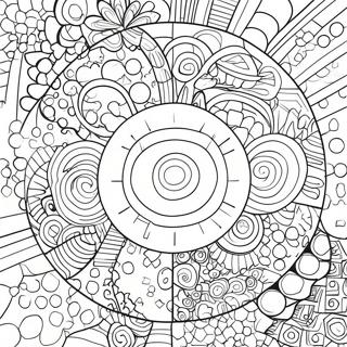 Pagina Para Colorir Circulo Geometrico Divertido 7945-6453