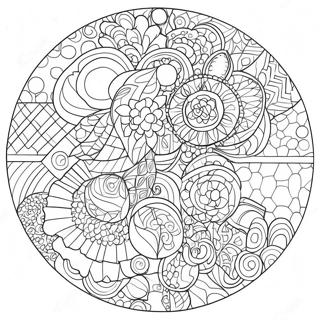 Pagina Para Colorir Circulo Geometrico Divertido 7945-6456