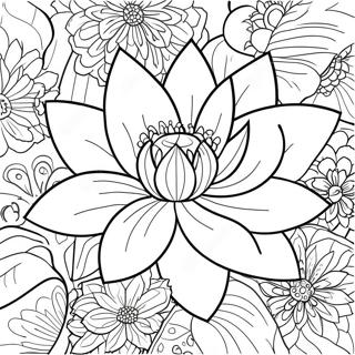 Pagina Para Colorir Flor De Lotus Elegante 7995-6495