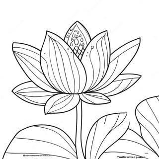 Pagina Para Colorir Flor De Lotus Elegante 7995-6496