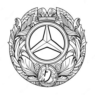 Pagina Para Colorir Do Logo Da Mercedes 8094-6571