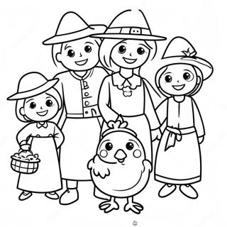 Pagina Para Colorir Da Familia De Peregrinos Do Dia De Acao De Gracas 8125-6597