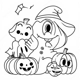 Pagina Para Colorir De Personagens Assustadores Da Disney No Halloween 8135-6608