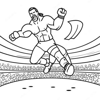 Pagina Para Colorir Do Lutador Da Wwe Pulando Em Um Oponente 8155-6623