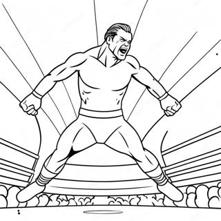 Pagina Para Colorir Do Lutador Da Wwe Pulando Em Um Oponente 8155-6624