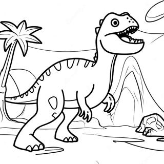 Pagina Para Colorir Do Parque Dos Dinossauros 8175-6628