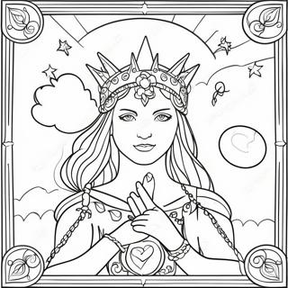 Pagina Para Colorir De Carta De Tarot Mistica 8206-6654