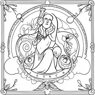 Pagina Para Colorir De Carta De Tarot Mistica 8206-6655