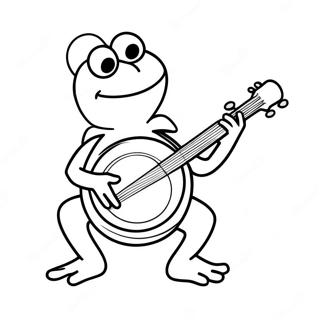 Pagina Para Colorir Do Kermit O Sapo Tocando Banjo 8276-6711