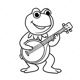 Pagina Para Colorir Do Kermit O Sapo Tocando Banjo 8276-6712