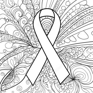 Pagina Para Colorir Laco De Conscientizacao Do Cancer De Mama 8325-6751