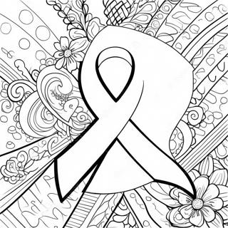 Pagina Para Colorir Laco De Conscientizacao Do Cancer De Mama 8325-6752