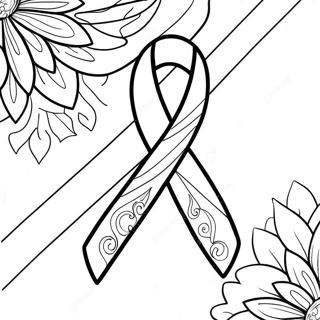 Pagina Para Colorir Laco De Conscientizacao Do Cancer De Mama 8325-6830