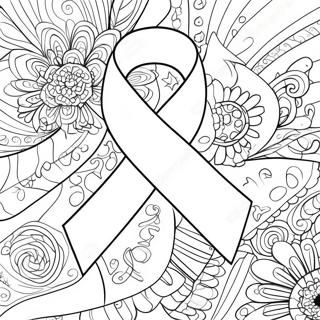 Pagina Para Colorir Laco De Conscientizacao Do Cancer De Mama 8325-6831