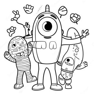 Yo Gabba Gabba Páginas Para Colorir