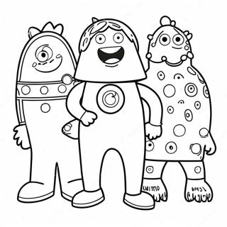 Pagina Para Colorir Personagens Divertidos Do Yo Gabba Gabba 8356-6778