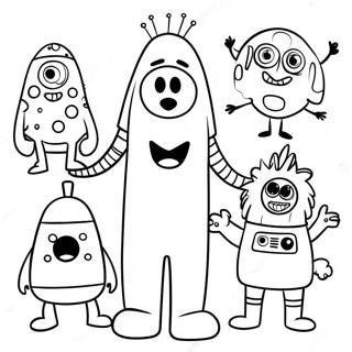 Pagina Para Colorir Personagens Divertidos Do Yo Gabba Gabba 8356-6780