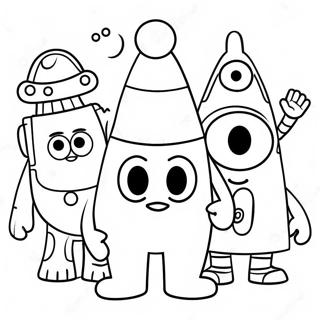 Pagina Para Colorir Personagens Divertidos Do Yo Gabba Gabba 8356-6857