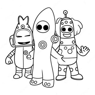 Pagina Para Colorir Personagens Divertidos Do Yo Gabba Gabba 8356-6860