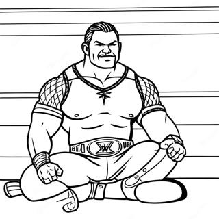 Pagina Para Colorir Do Lutador Da Wwe Relaxante 842-673