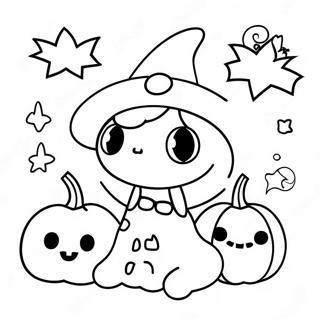 Halloween Kawaii Páginas Para Colorir