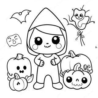 Pagina Para Colorir Kawaii De Halloween 8475-6943