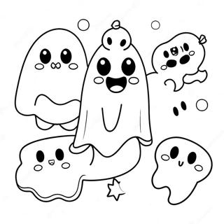 Pagina Para Colorir Fantasmas Kawaii Fofos De Halloween 8476-6946