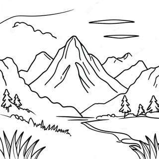 Pagina Para Colorir Paisagem De Montanha Facil 8495-6958