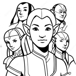 Pagina Para Colorir Personagens De Avatar Em Acao 8536-6993