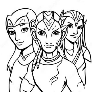 Pagina Para Colorir Personagens De Avatar Em Acao 8536-6996